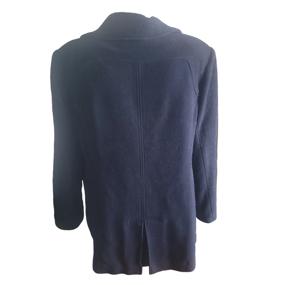 Niccolini Black Wool and Cashmere Blend Pea Coat 16 - Picture 7 of 8